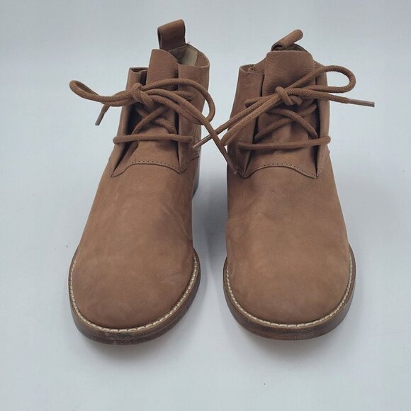 NEW Eileen Fisher Rey Suede Leather Low Heel Lace-Up Ankle Boot Women's Size 6 - Picture 2 of 12